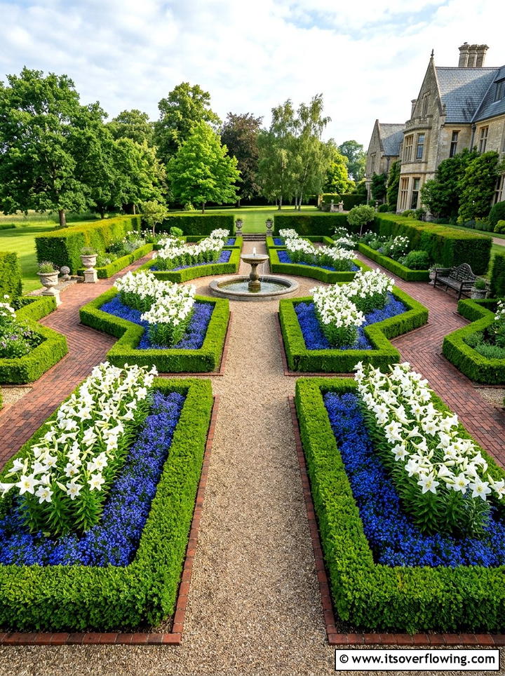 Formal Rain Garden - 25 backyard ideas with rain garden