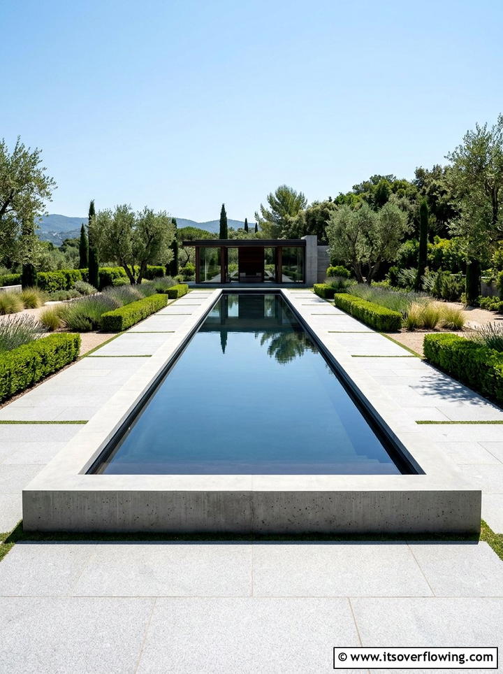 Formal reflecting pool - 25 backyard ideas with water feature