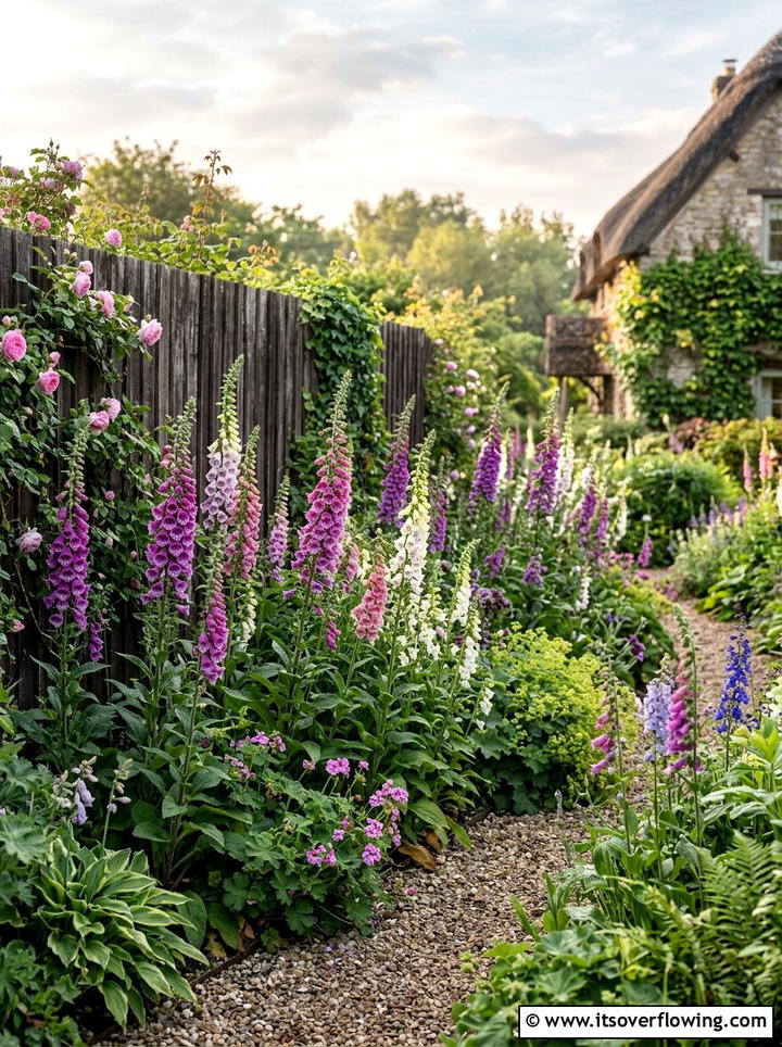 Foxglove Garden - 25 backyard ideas with cottage garden