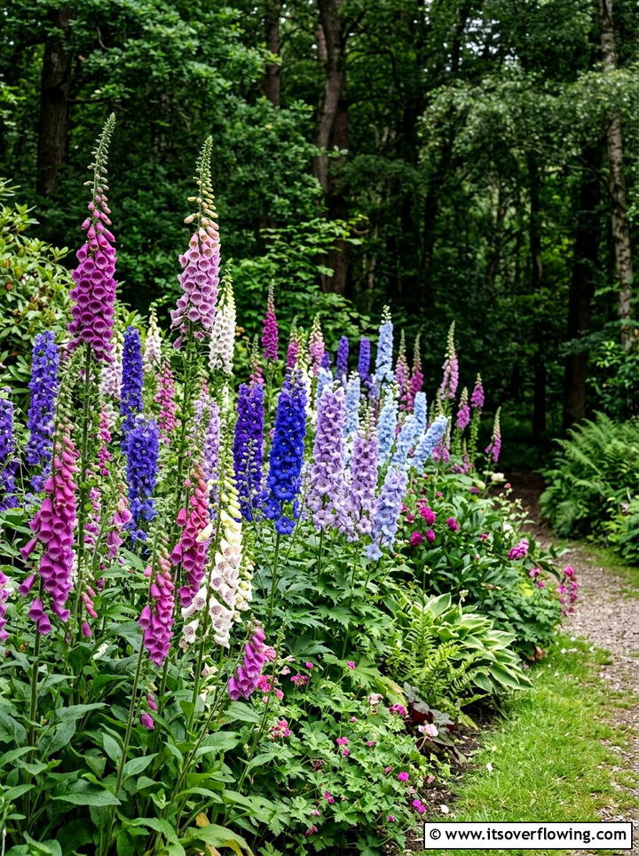 Foxglove and delphinium display - 25 garden ideas for english style