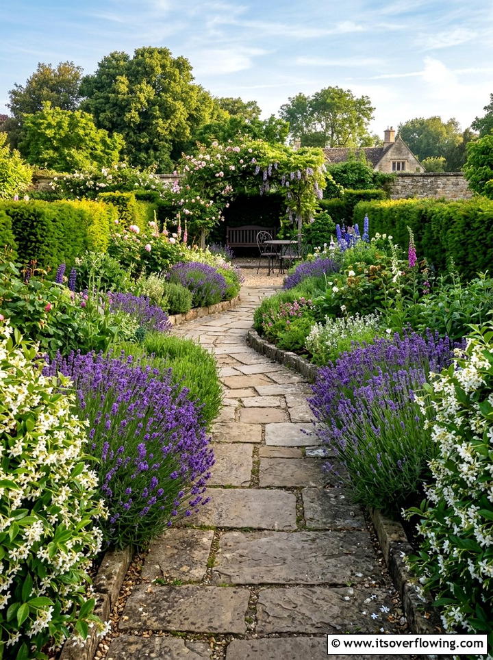 Fragrant Flower Pathway - 25 creative garden ideas with tea gardens