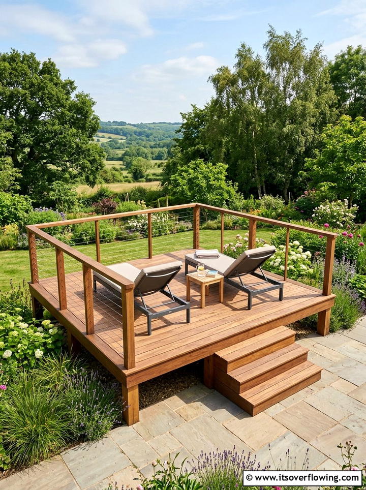 Framed Sun Deck - 25 garden design ideas with straight lines