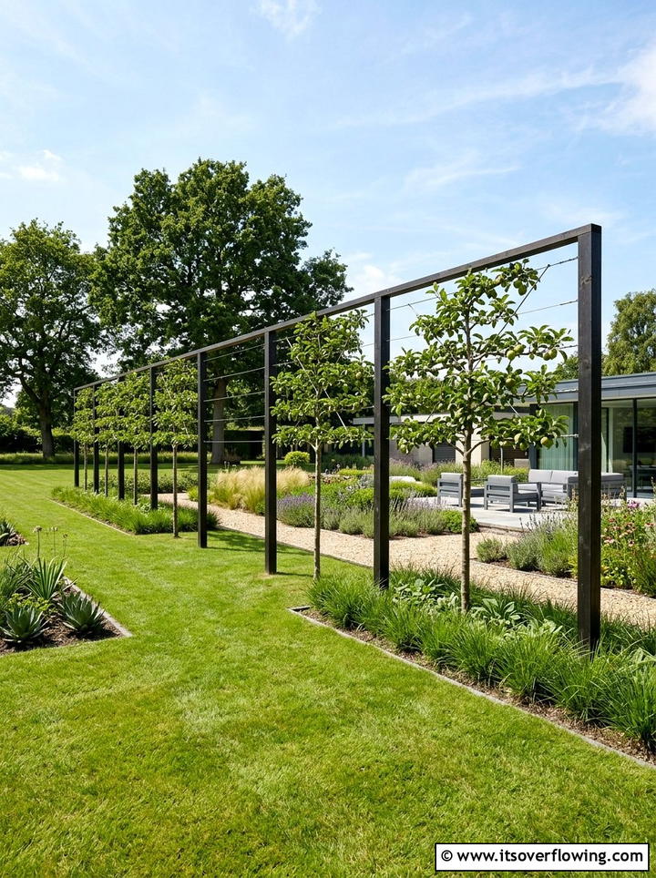 Free standing espalier trellis - 25 creative garden ideas with espalier trees