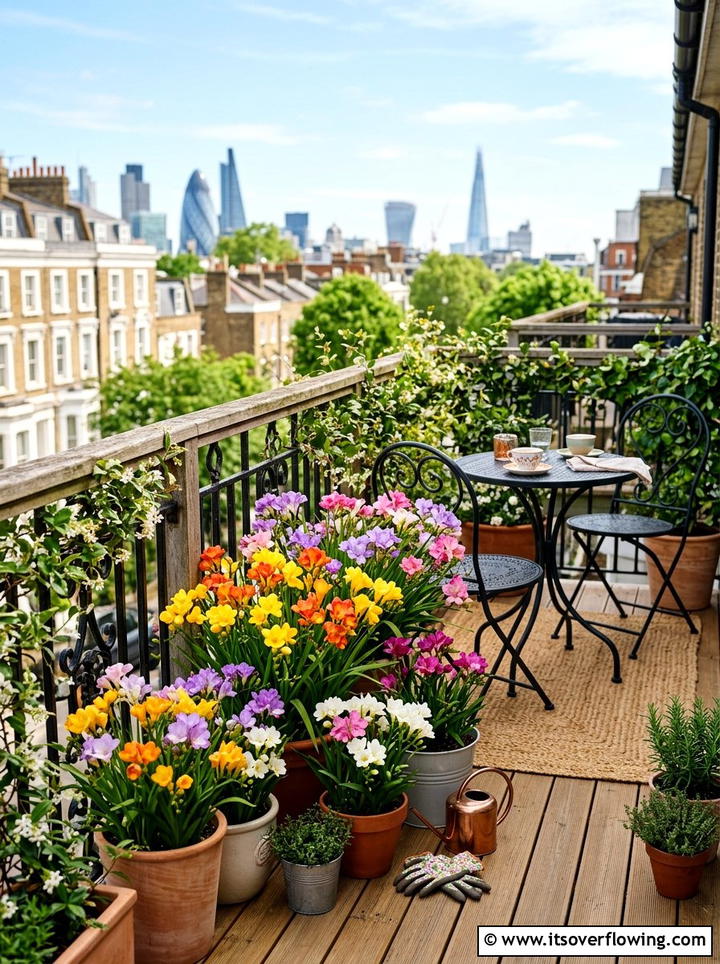 Freesia Container Garden - 25 creative garden ideas with fragrance gardens