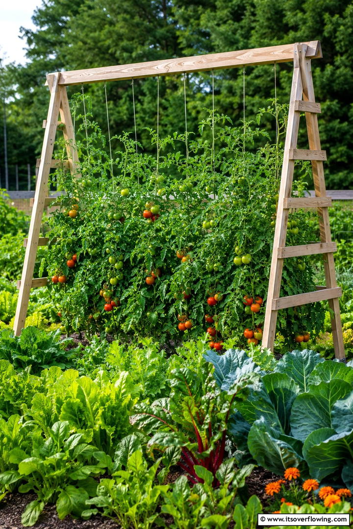 Freestanding Frame Trellis - 30 Tomato Trellis Ideas for Healthy & Space-Saving Gardens