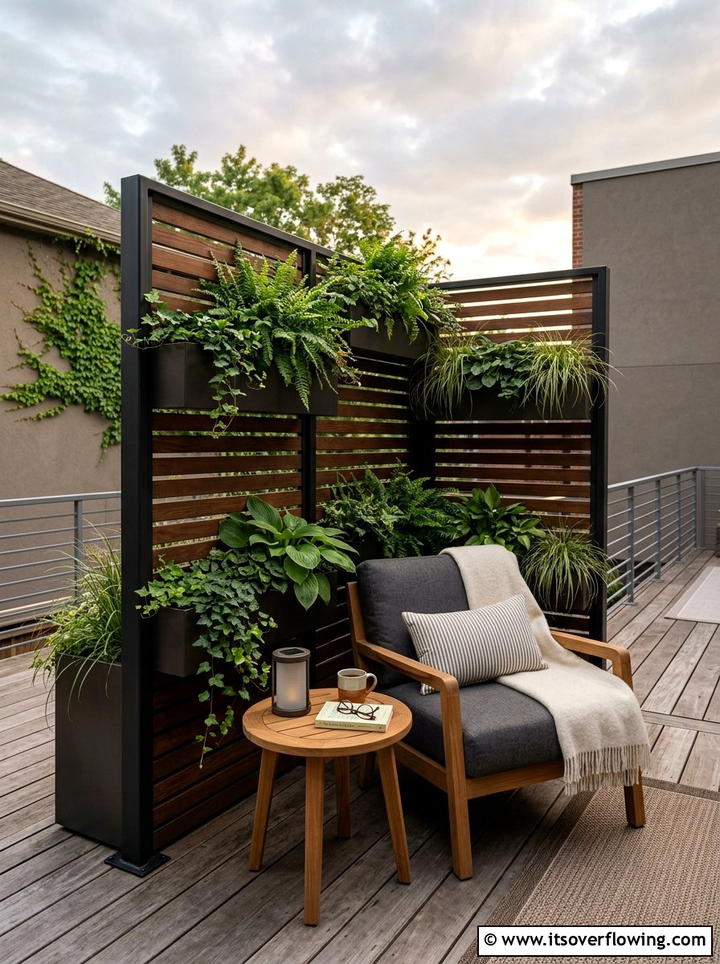 Freestanding Privacy Screen - 25 garden decor ideas for renters