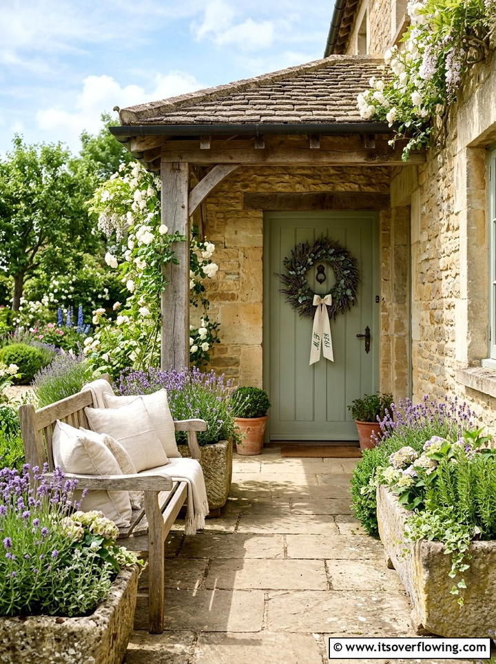 French Country Front Porch - 25 front porch decor ideas with monogram wreath