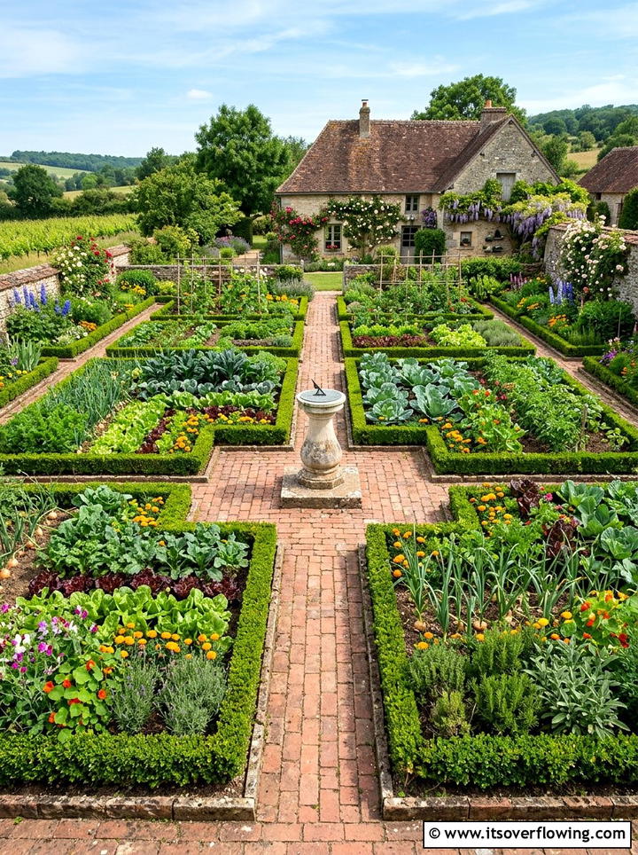 French Potager Garden Layout - 25 creative garden ideas with cottage layering