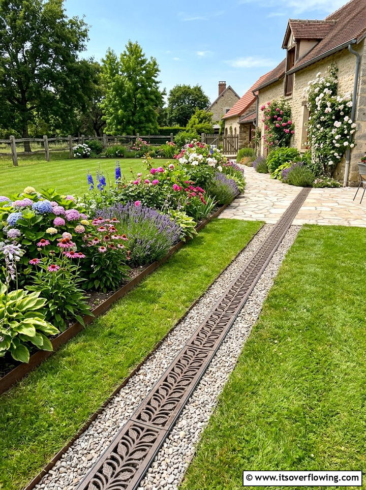 French drain installation - 25 garden ideas for rainy climate