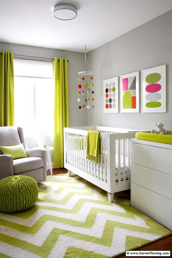 Fresh Lime Zest - 30 Soothing Nursery Color Ideas for a Calming Atmosphere