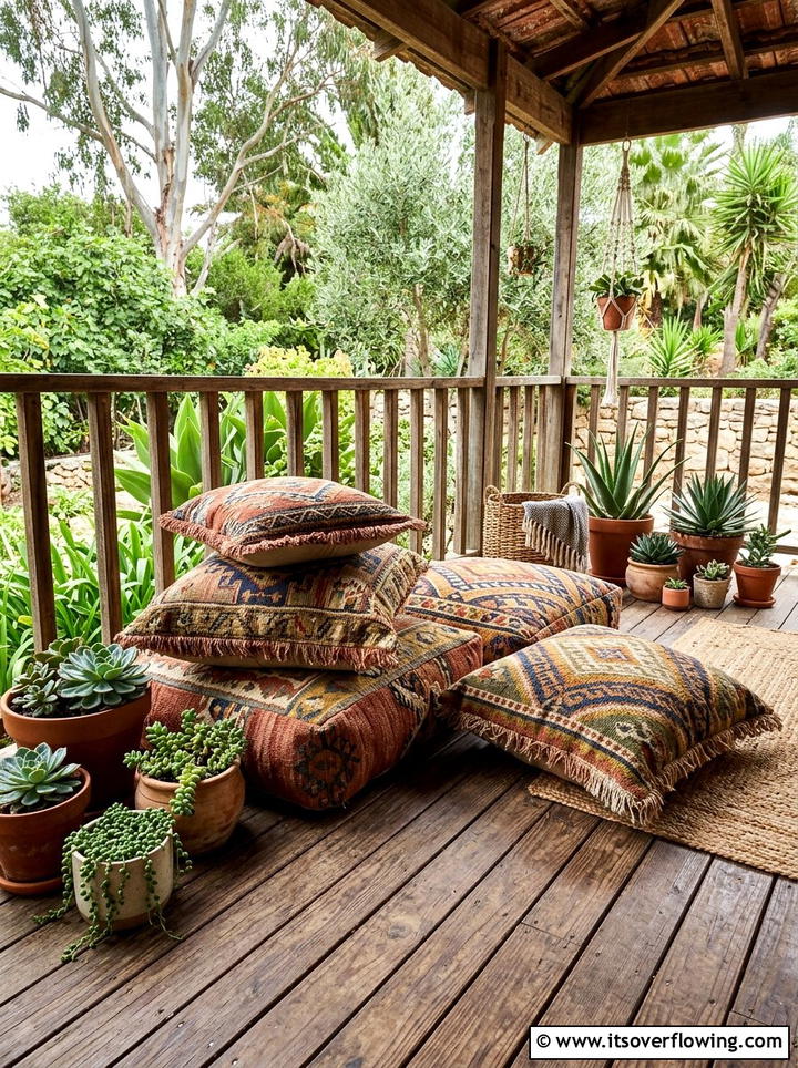 Fringe Throw Blankets - 25 front porch decor ideas with boho textures
