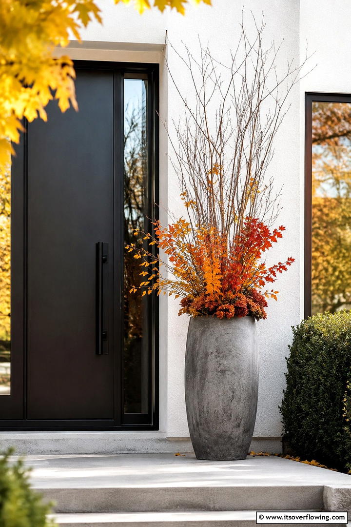 Front Door Wreath Alternative - 50 Minimalist Fall Decor Ideas to Upgrade Spaces Now
