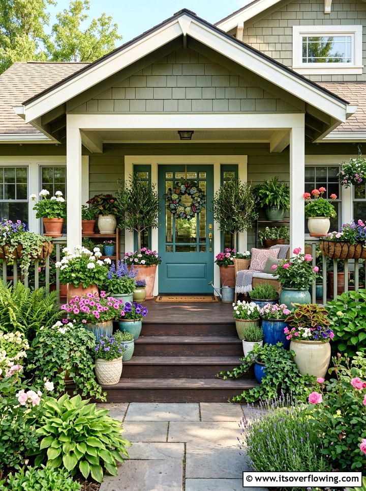 Front Porch Container Garden - 25 garden design ideas for front gardens