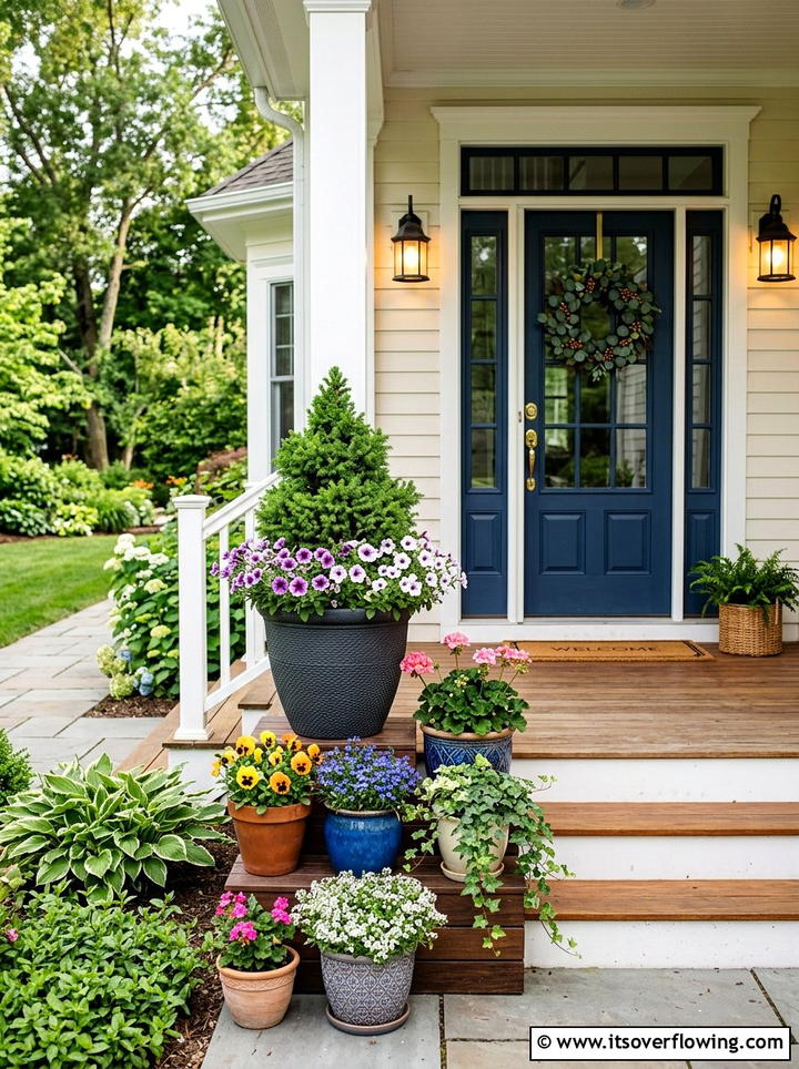 Front Porch Container Plants - 25 garden decor ideas with container groupings