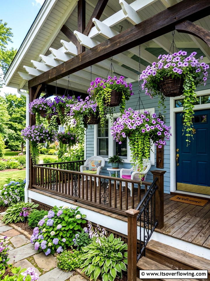 Front Porch Hanging Baskets - 25 front porch ideas for open porch