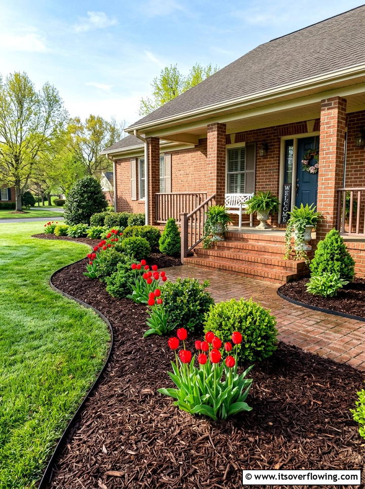 Front Porch Mulch - 25 backyard ideas with mulch beds