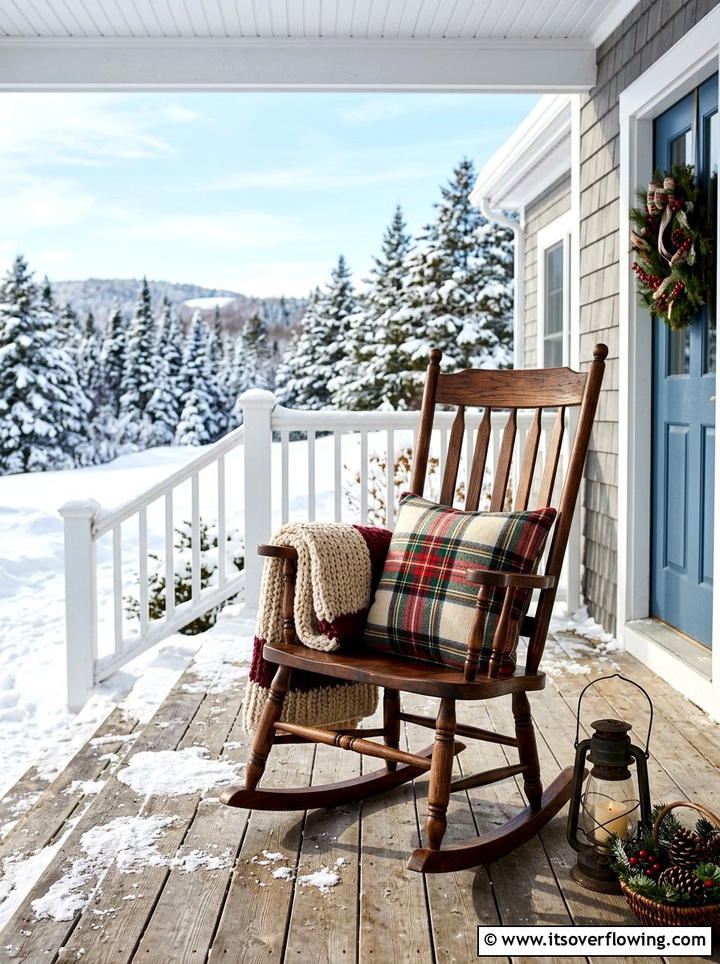 Front Porch Rocking Chair Winter - 25 front porch ideas with winter decor