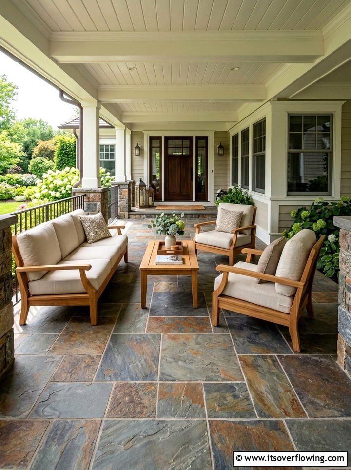 Front Porch Stone Flooring - 25 front porch ideas for open porch