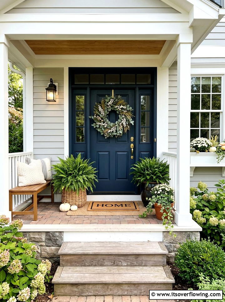 Front Porch Wreath Display - 25 front porch ideas for open porch
