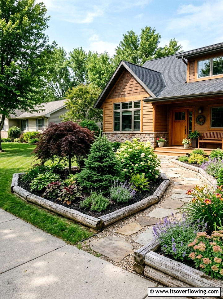 Front Yard Log Landscaping - 25 backyard ideas with log edging
