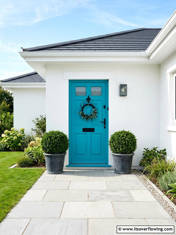 Front door color - 25 garden decor ideas for curb appeal