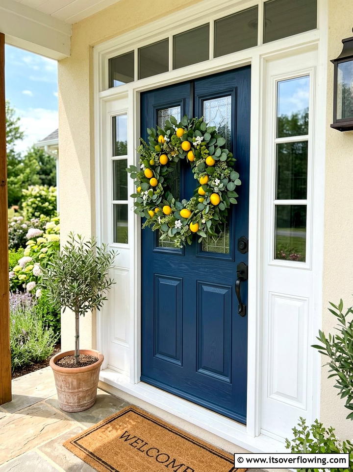 Front door wreath for summer - 25 front porch decor ideas for summer