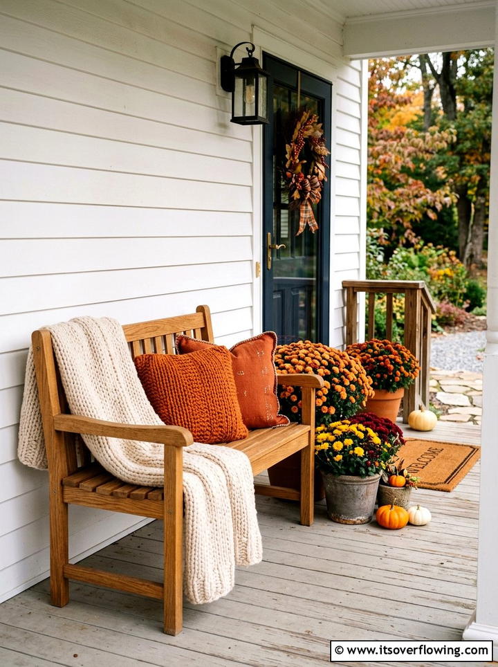 Front porch bench - 25 front porch decor ideas diy