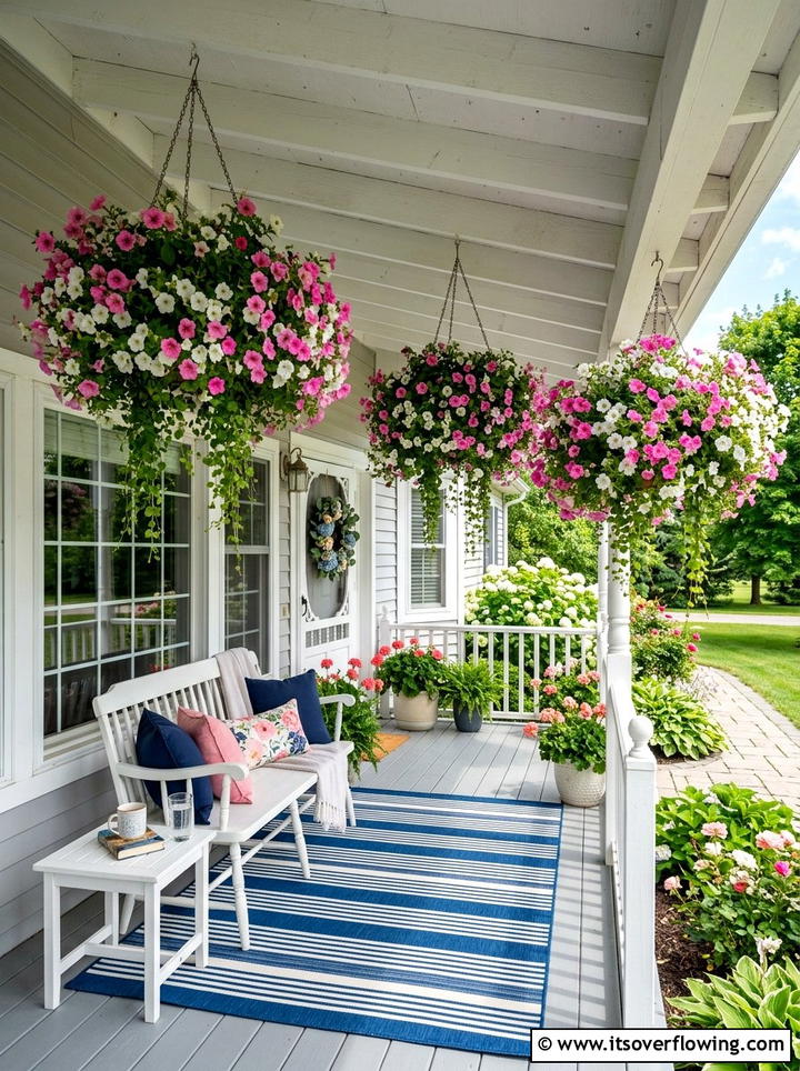 Front porch hanging baskets - 25 front porch decor ideas diy