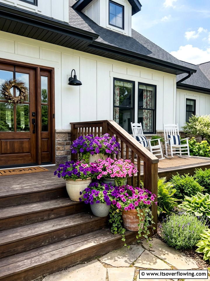 Front porch petunias for sun - 25 front porch ideas with sun loving plants