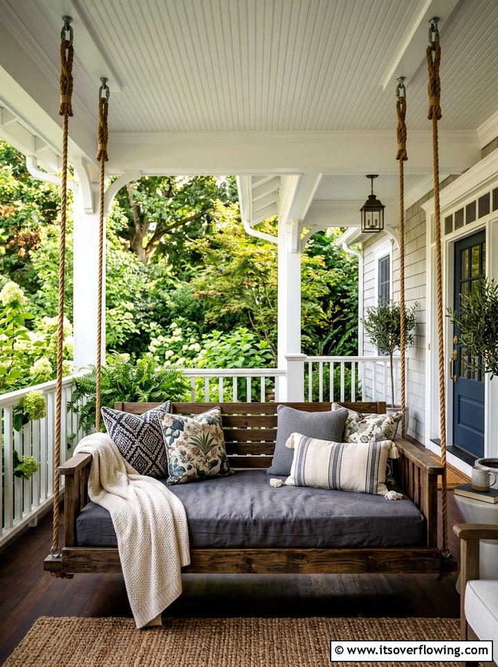 Front porch swing - 25 front porch decor ideas diy