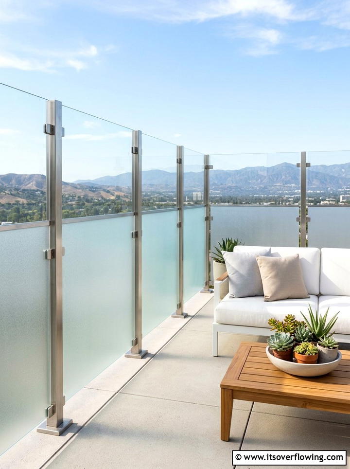 Frosted glass fence - 25 backyard ideas with fence