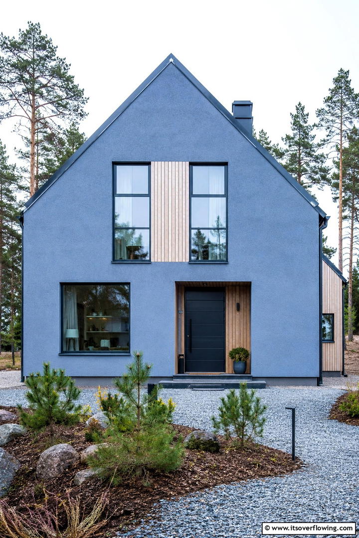 Frosty Blue Inspiration - 30 Stucco Color Ideas for Modern and Timeless Home Exteriors