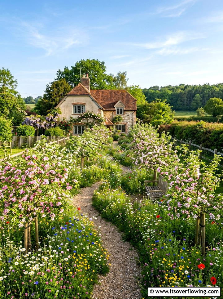 Fruit Tree Orchard - 25 backyard ideas with cottage garden