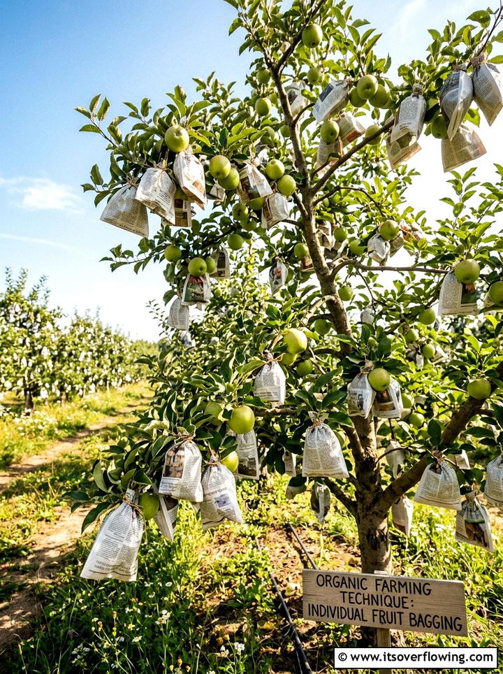 Fruit protection paper sleeve - 25 recycled garden ideas with newspapers