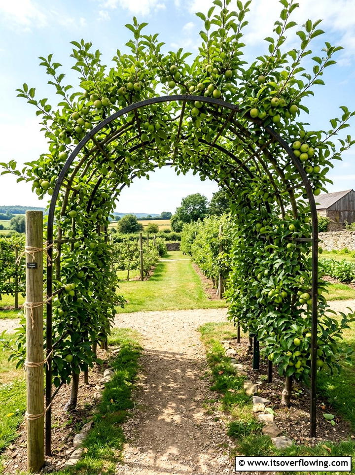 Fruit tree espalier arch - 25 garden ideas with arches
