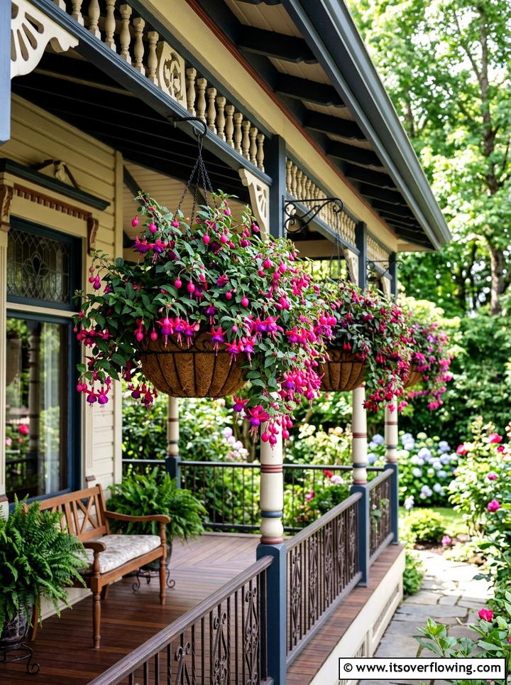 Fuchsia Hanging Basket - 25 cheap garden ideas with cuttings