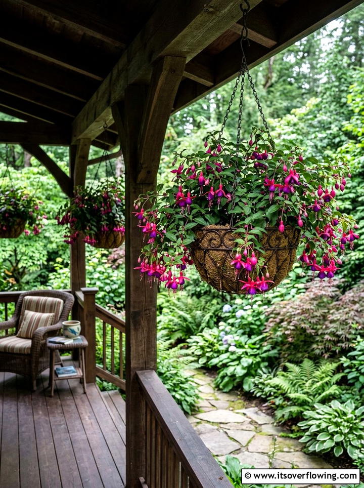 Fuchsia Hanging Planters For Shade - 25 garden decor ideas with hanging baskets
