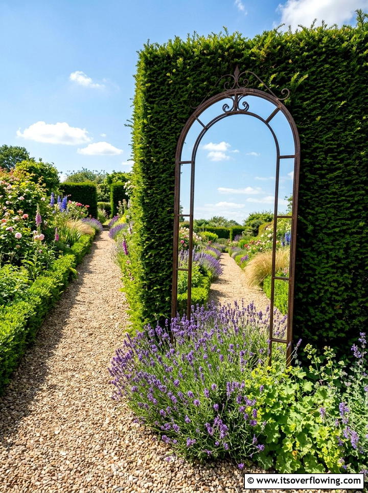 Full Length Garden Mirror - 25 backyard decorating ideas with mirror accents