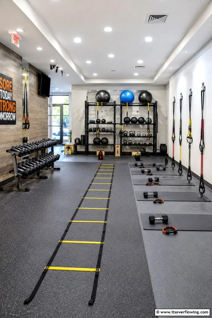 Functional Circuit Setup - 30 Small Home Gym Ideas for Compact Fitness Spaces