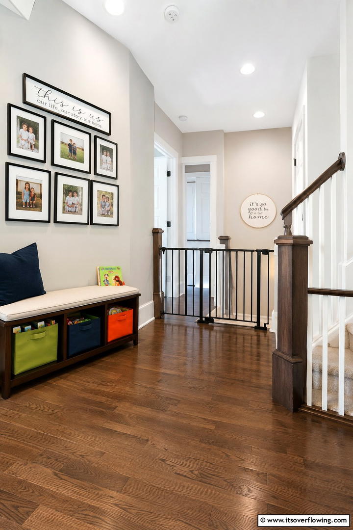 Functional Family Landing - 30 Stair Landing Ideas to Maximize Functional Spaces