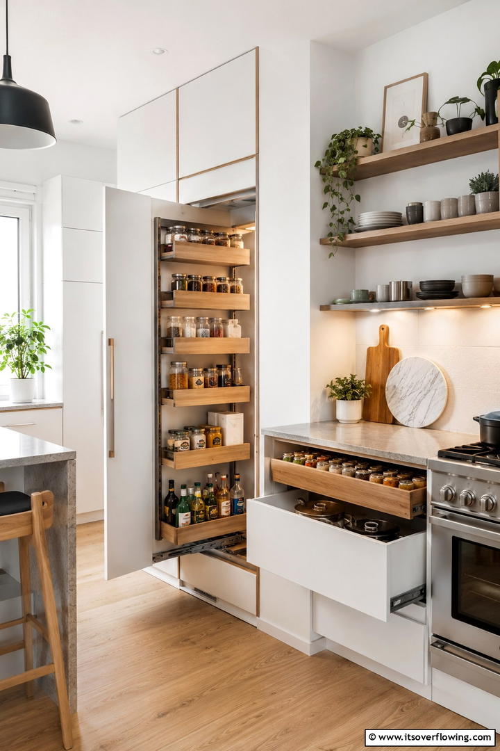 Functional Storage Solutions - 30 Scandinavian Kitchen Ideas- Minimalist & Cozy Designs