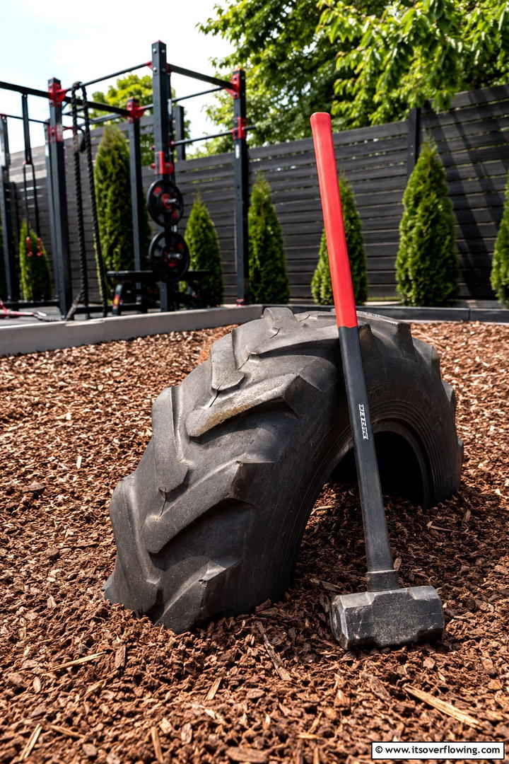 Functional Training with Sledgehammers - 30 Outdoor Gym Ideas to Create a Fresh Air Fitness Zone