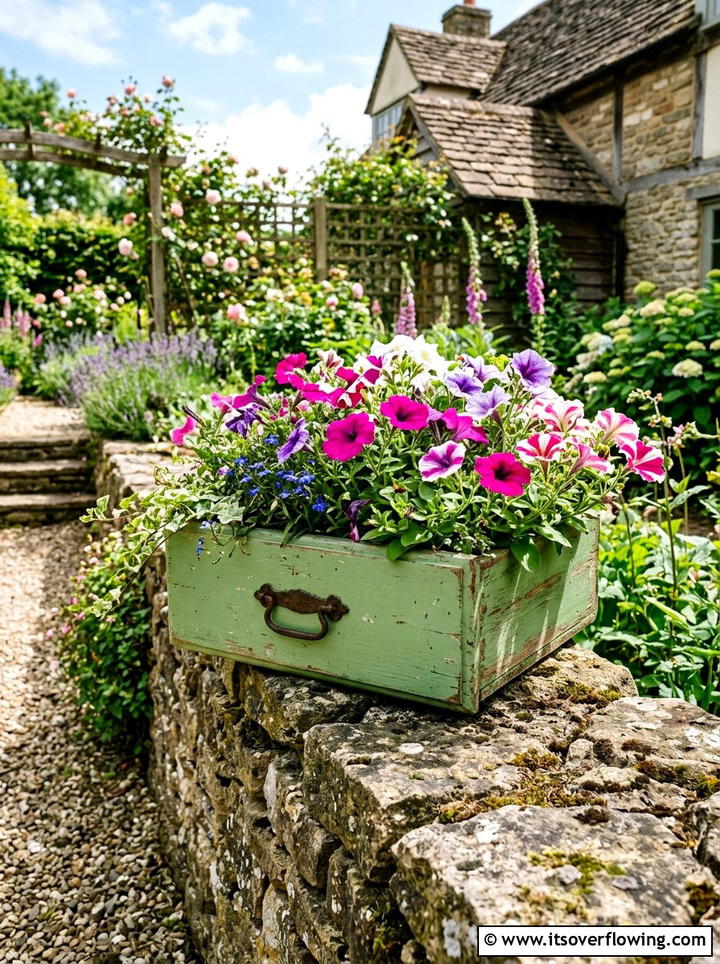 Furniture Drawer Planter - 25 upcycled garden ideas