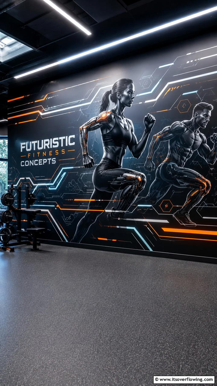Futuristic Fitness Concepts - 20 Gym Murals to Inspire Your Workout Space