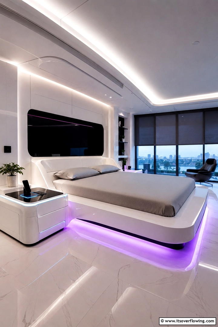 Futuristic Touch - 30 Innovative Nightstand Ideas for Bedroom Functionality