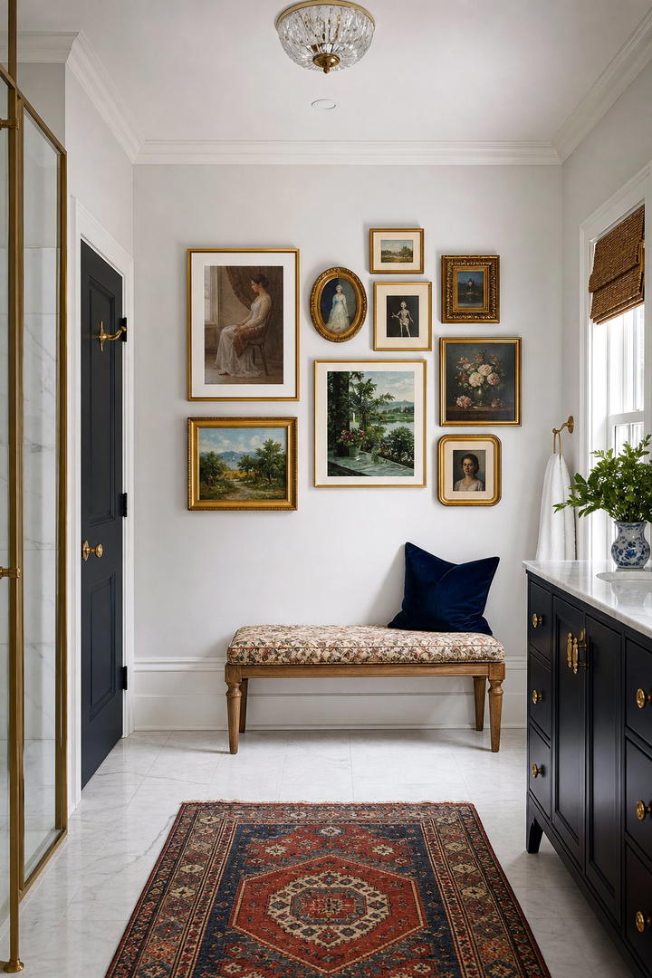 Gallery Wall Displays - 25 Maximalist Bathroom Design Ideas for Bold Spaces