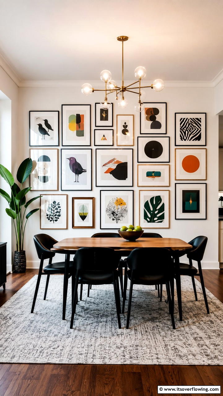 Gallery Wall for Personal Touch - 20 Casual Dining Room Ideas for Everyday Comfort
