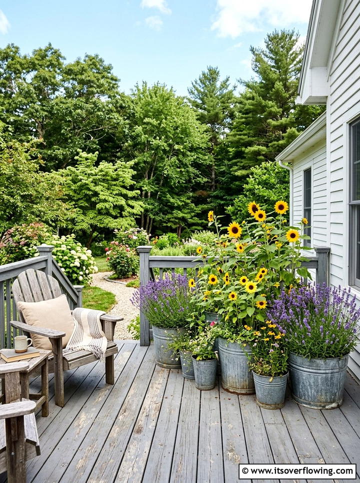 Galvanized Bucket Garden - 25 reusing old things ideas for container garden