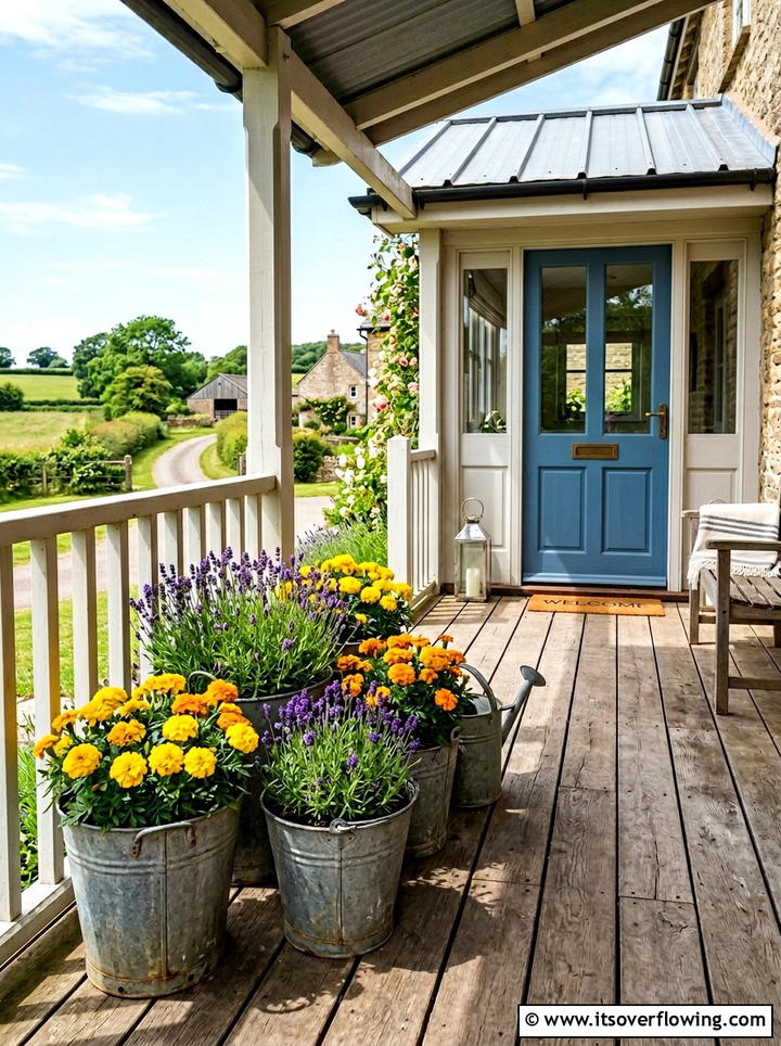 Galvanized Bucket Planter - 25 cheap garden ideas