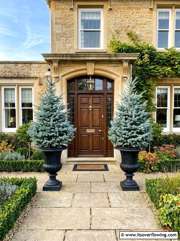 Galvanized Buckets - 25 front porch decor ideas with holiday entry styling